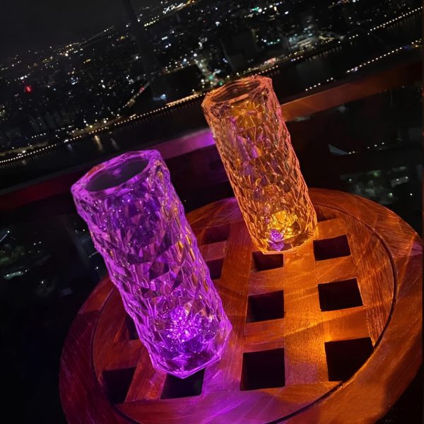 Diamond Rose Crystal Touch Lamp | 16 Colors