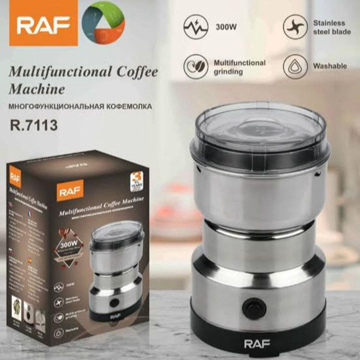 RAF 4-Blade Electric Masala & Coffee Grinder | 300W Stainless Steel Multifunctional Grinder